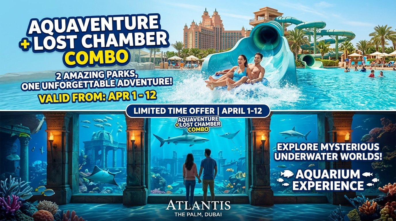 AQUAVENTURE + LOST CHAMBER COMBO (Apr 1-12)